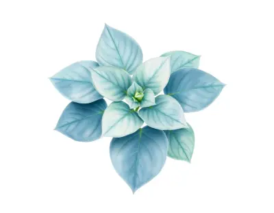 AI-generated watercolor illustration of Hosta 'Flemish Gold' (not a photograph)