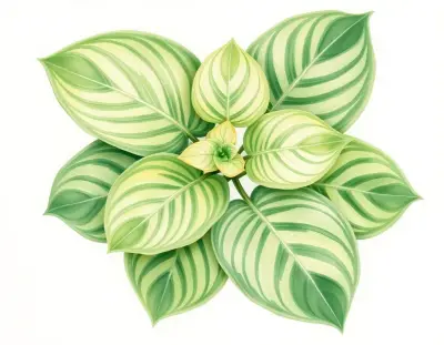 AI-generated watercolor illustration of Hosta 'Fond Hope' (not a photograph)