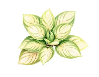 AI-generated watercolor illustration of Hosta 'Foolish Heart' (not a photograph)