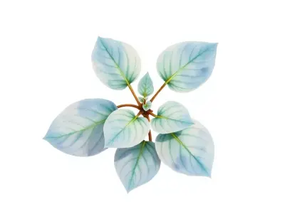 AI-generated watercolor illustration of Hosta 'Forest Firefly' (not a photograph)