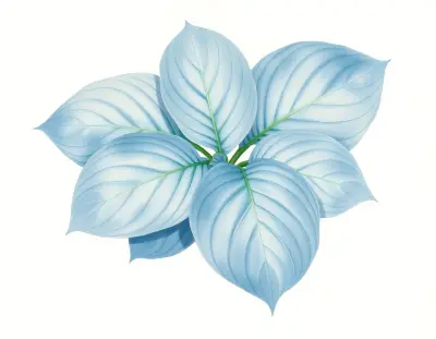 AI-generated watercolor illustration of Hosta 'Fortunei Viridis' (not a photograph)