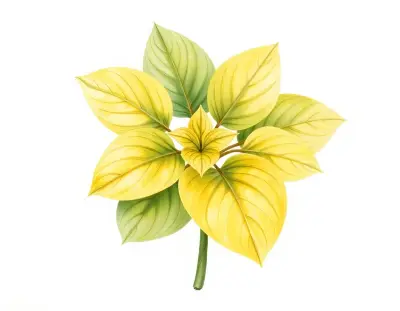 AI-generated watercolor illustration of Hosta 'Foxfire Bamm Bamm' (not a photograph)
