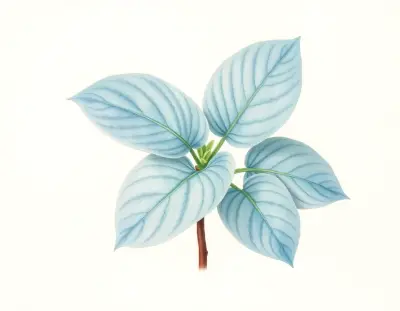 AI-generated watercolor illustration of Hosta 'Foxfire Resurrection' (not a photograph)