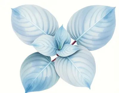 AI-generated watercolor illustration of Hosta 'Foxy Cat' (not a photograph)