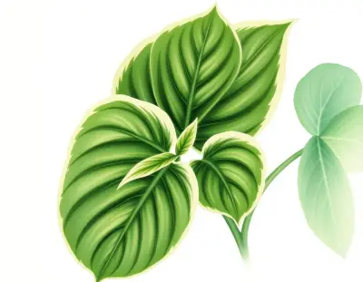 AI-generated watercolor illustration of Hosta 'Frosted Comet' (not a photograph)