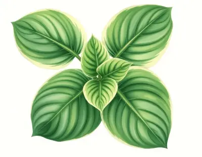 AI-generated watercolor illustration of Hosta 'Frozen Margarita' (not a photograph)