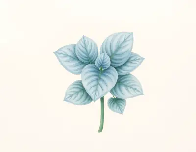 AI-generated watercolor illustration of Hosta 'Fulda' (not a photograph)