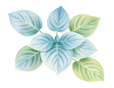 AI-generated watercolor illustration of Hosta 'Fumiko' (not a photograph)