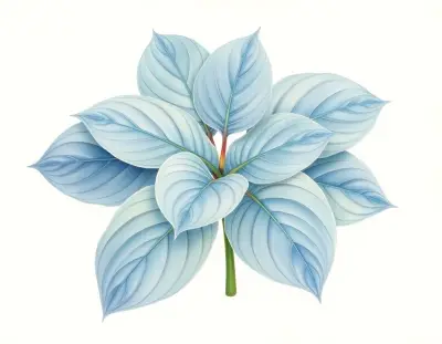 AI-generated watercolor illustration of Hosta 'Gandy Dancer' (not a photograph)