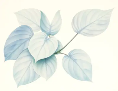 AI-generated watercolor illustration of Hosta 'Garden Treasure' (not a photograph)