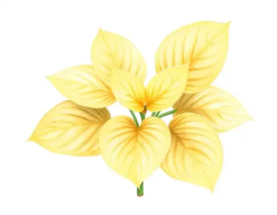 AI-generated watercolor illustration of Hosta 'Gary Rolls' (not a photograph)