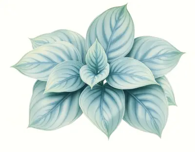 AI-generated watercolor illustration of Hosta 'Gay Search' (not a photograph)