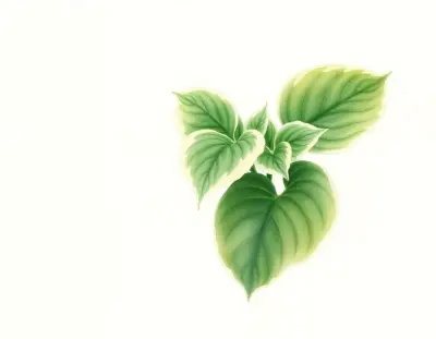 AI-generated watercolor illustration of Hosta 'Gekko' (not a photograph)