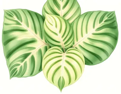AI-generated watercolor illustration of Hosta 'Gemini' (not a photograph)