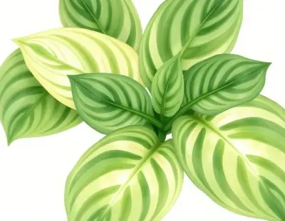 AI-generated watercolor illustration of Hosta 'Gene Summers' (not a photograph)