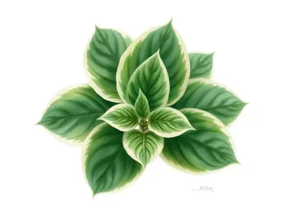 AI-generated watercolor illustration of Hosta 'Genesee Gypsy' (not a photograph)