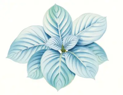 AI-generated watercolor illustration of Hosta 'Gerrie's Gift' (not a photograph)