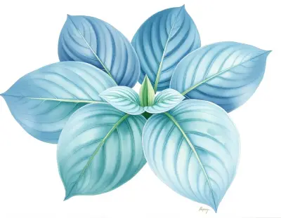 AI-generated watercolor illustration of Hosta 'Gilt Edge' (not a photograph)