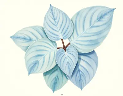 AI-generated watercolor illustration of Hosta 'Gladys Holly' (not a photograph)