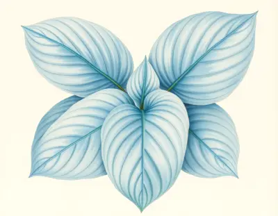 AI-generated watercolor illustration of Hosta 'Glen Eyeful Tower' (not a photograph)