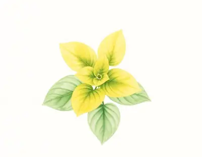 AI-generated watercolor illustration of Hosta 'Glorious Gold' (not a photograph)