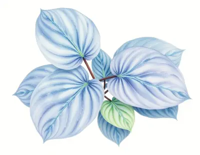 AI-generated watercolor illustration of Hosta 'Glowing Sparklers' (not a photograph)