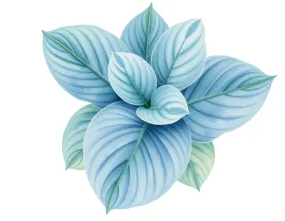 AI-generated watercolor illustration of Hosta 'Gold Dorothy of Richland' (not a photograph)