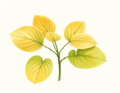 AI-generated watercolor illustration of Hosta 'Golden Arrow' (not a photograph)