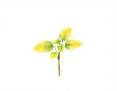 AI-generated watercolor illustration of Hosta 'Golden Oriole' (not a photograph)