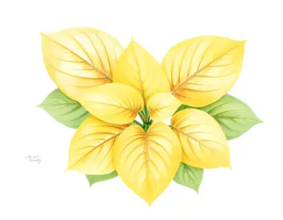 AI-generated watercolor illustration of Hosta 'Golden Picture' (not a photograph)