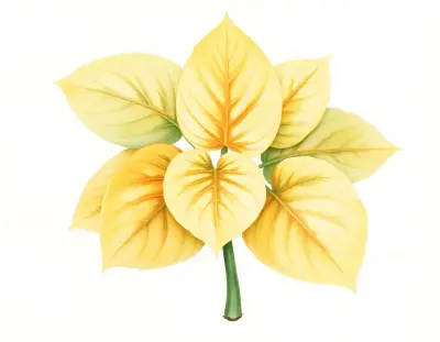 AI-generated watercolor illustration of Hosta 'Golden Sculpture' (not a photograph)