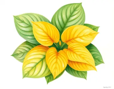 AI-generated watercolor illustration of Hosta 'Golden Simplicity' (not a photograph)