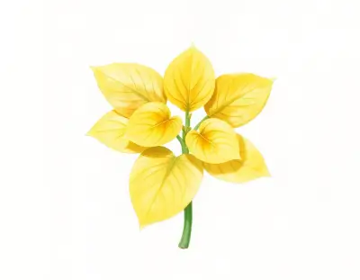 AI-generated watercolor illustration of Hosta 'Golden Spades' (not a photograph)