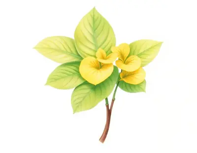 AI-generated watercolor illustration of Hosta 'Golden Torch' (not a photograph)
