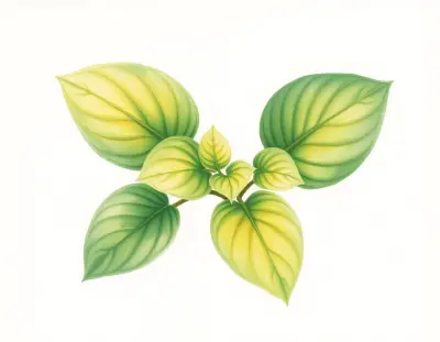AI-generated watercolor illustration of Hosta 'Golden Wampum' (not a photograph)