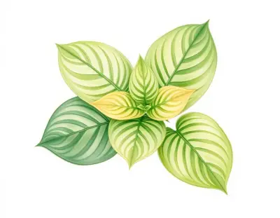 AI-generated watercolor illustration of Hosta 'Gorgon' (not a photograph)