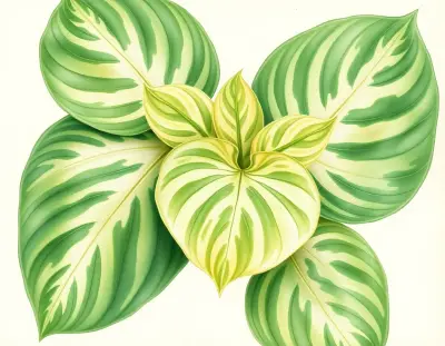 AI-generated watercolor illustration of Hosta 'Gosan Sigi Grey' (not a photograph)
