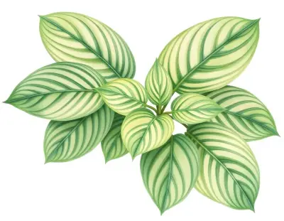 AI-generated watercolor illustration of Hosta 'Graceland' (not a photograph)