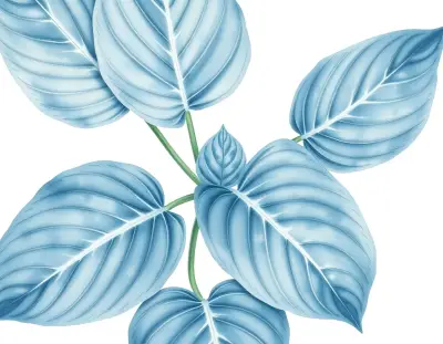 AI-generated watercolor illustration of Hosta 'Gray Cole' (not a photograph)