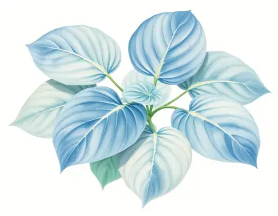 AI-generated watercolor illustration of Hosta 'Great Arrival' (not a photograph)