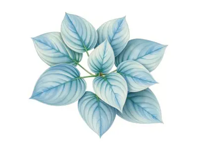 AI-generated watercolor illustration of Hosta 'Great Escape' (not a photograph)