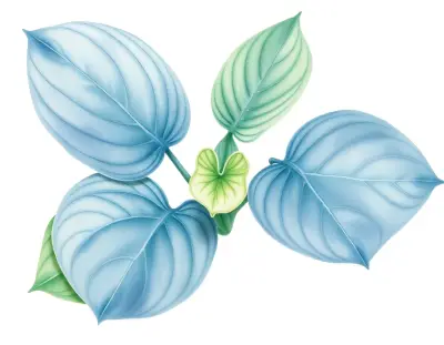AI-generated watercolor illustration of Hosta 'Great Lakes Lighthouse' (not a photograph)
