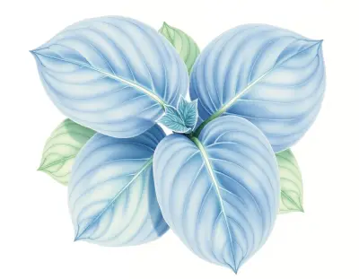 AI-generated watercolor illustration of Hosta 'Great Plains' (not a photograph)