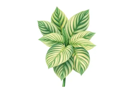 AI-generated watercolor illustration of Hosta 'Green Dragonet' (not a photograph)