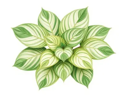 AI-generated watercolor illustration of Hosta 'Green Fingers' (not a photograph)