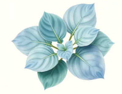 AI-generated watercolor illustration of Hosta 'Green Lama' (not a photograph)