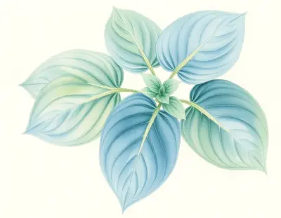 AI-generated watercolor illustration of Hosta 'Green Lava' (not a photograph)