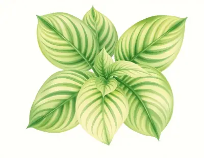 AI-generated watercolor illustration of Hosta 'Green Nature Lady' (not a photograph)