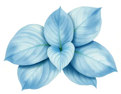 AI-generated watercolor illustration of Hosta 'Greenhead Charlie's Pride' (not a photograph)