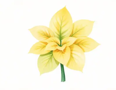 AI-generated watercolor illustration of Hosta 'Greenhead Golden Pineapple' (not a photograph)